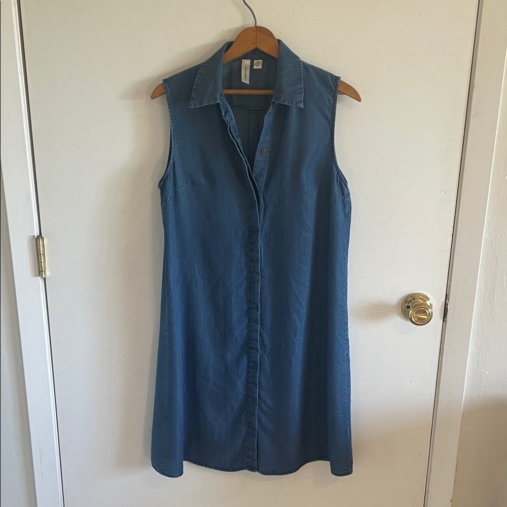 Tacera Sleeveless Indigo Tunic